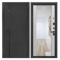 Входная дверь - Интекрон Квартет Танго Black ФЛЗ-1 белая матовая с зеркалом